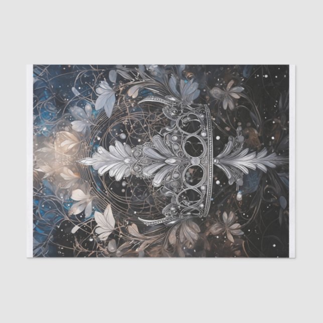 Papel De Seda Tragam o Bling, Silvery Sparkly Tiara (Frente )