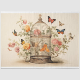 Papel De Seda Tranquil Oasis: Desnuvem de Birdcage