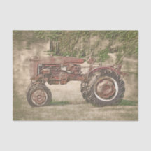 Trator de fazenda rústico antigo vintage