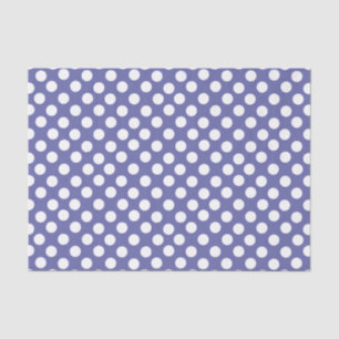 Papel De Seda travessa branca roxa de bolinhas