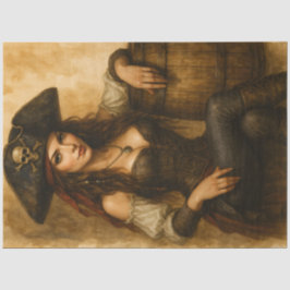 Papel De Seda Treasurebound – Gothic Pirate Pin-Up Fantasy Decou