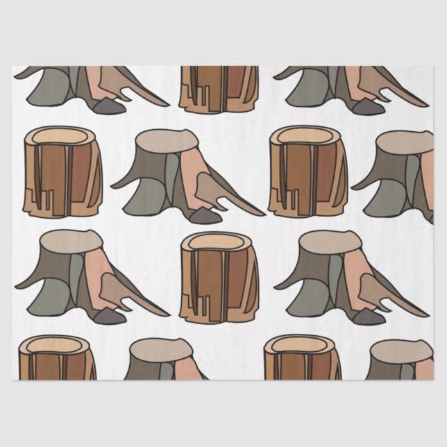 Papel De Seda Tree Stump (Frente )