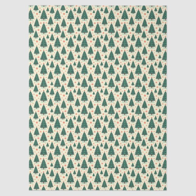 Papel De Seda Trees and Snowflakes (Frente )