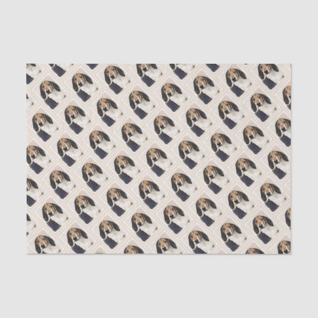 Papel De Seda Treing Walker Coonhound Painting - Arte Original (Frente )