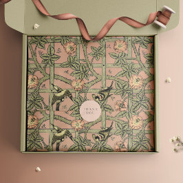 Papel De Seda Trellis Birds William Morris Purple Vintage Floral