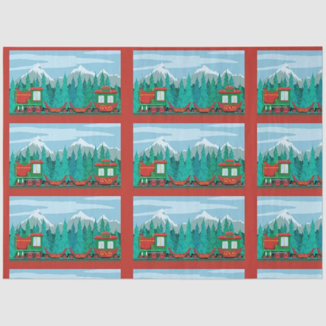 Papel De Seda trem de Natal (Frente )