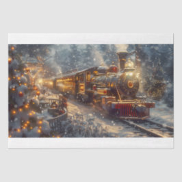 Papel De Seda trem de Natal