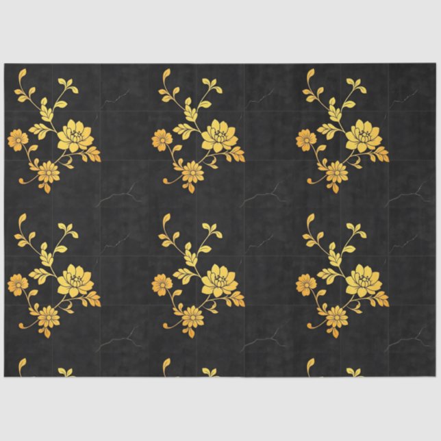 Papel De Seda Trendy Luxury Elegant Coleção Floral (Frente )
