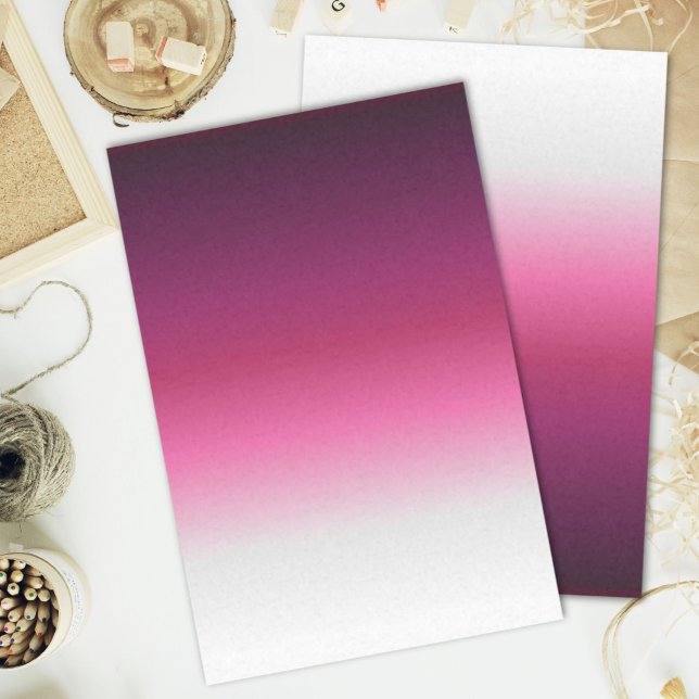 Papel De Seda trendy magenta maroon marsala burgundy ombre (trendy magenta maroon marsala burgundy ombre tissue paper)
