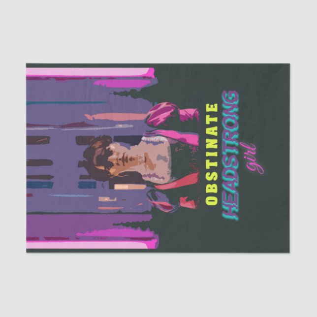 Papel De Seda Trendy Neon Cyberpunk Obstinate Headstrong Girl (Frente )