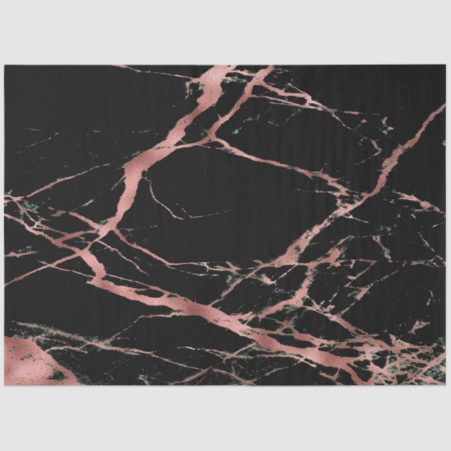 Papel De Seda Trendy Pink Black Marble Modern (Frente )