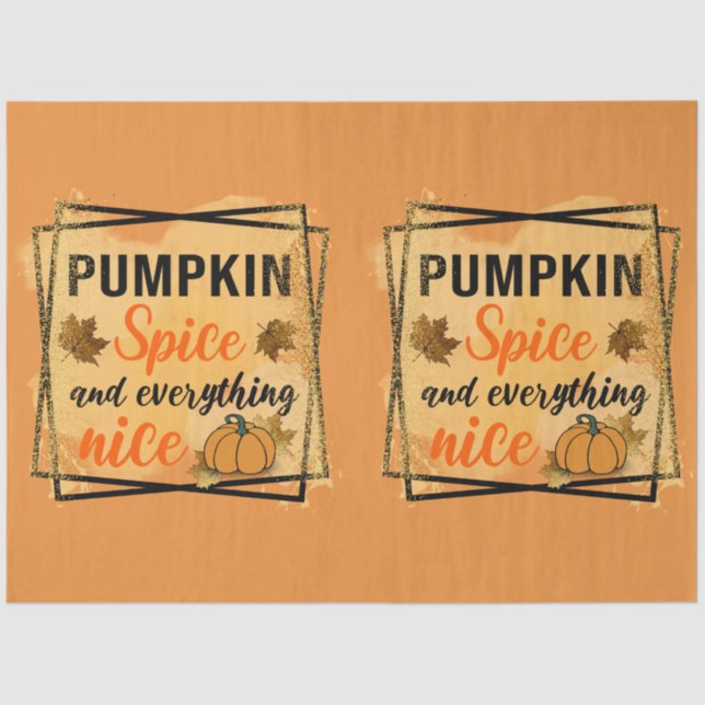 Papel De Seda Trendy Pumpkin Spice Elegante (Frente )