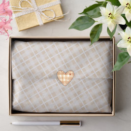 Papel De Seda Trendy Rustic Tartan Brown Padrão Brown Tonalidade