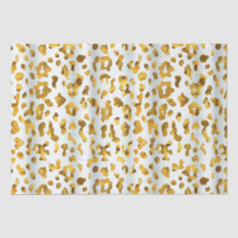 Papel De Seda Trendy Safari Chic Dourado Presente de Impressão L