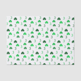 Papel De Seda Três É Um aniversário de 3 anos De Dia de São Patr