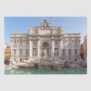 Papel De Seda Trevi Fountain no início da manhã - Roma, Itáli