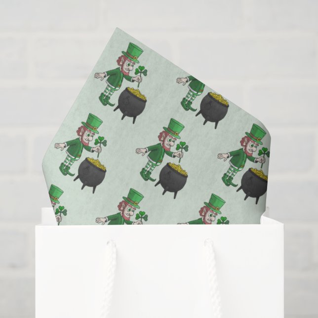 Papel De Seda Trevo de Duende (Sacola de presentes)