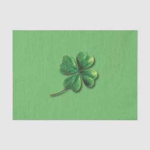 Papel De Seda Trevo Irlandês Verde Moderno