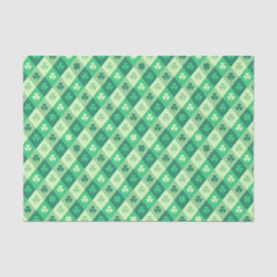 Papel De Seda Trevo verde afortunado do trevo do dia de Patrick