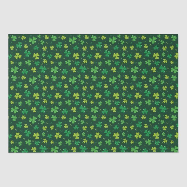 Papel De Seda Trevos do Dia de São Patrício (Frente )