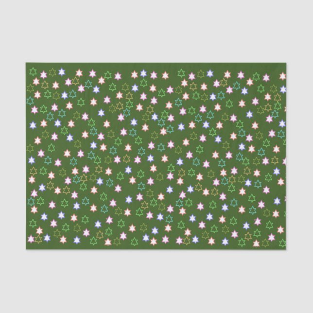 Papel De Seda triângulos e estrelas diversão e capricho bonitinh (Frente )