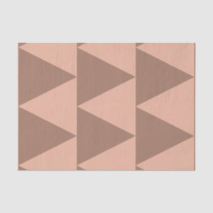 Papel De Seda Triângulos Grandes Geométricos Mocha Mousse Rosa D