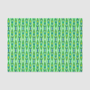 Papel De Seda Tribal Batik - Mint, Emerald Green e Blue
