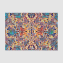 Tribal Boho Hippie Roxo Amarelo Azul Padrão