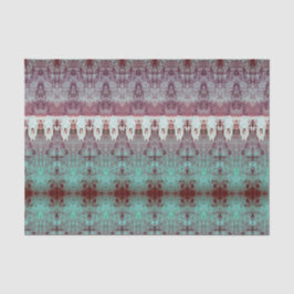 Papel De Seda Tribal Western Patteral Teal Bull Cow Skull Countr