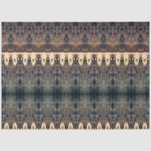 Papel De Seda Tribal Western Pattern Brown Beige Bull Crânio