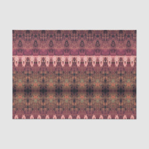 Papel De Seda Tribal Western Pattern Castanho-Rosa - Cabeça-de-