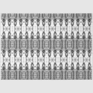 Papel De Seda Tribal Western White Art Patterno Bull Crânio