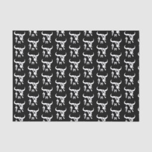 Papel De Seda Tribal White Longhorn Touro Crânio com Febre Branc