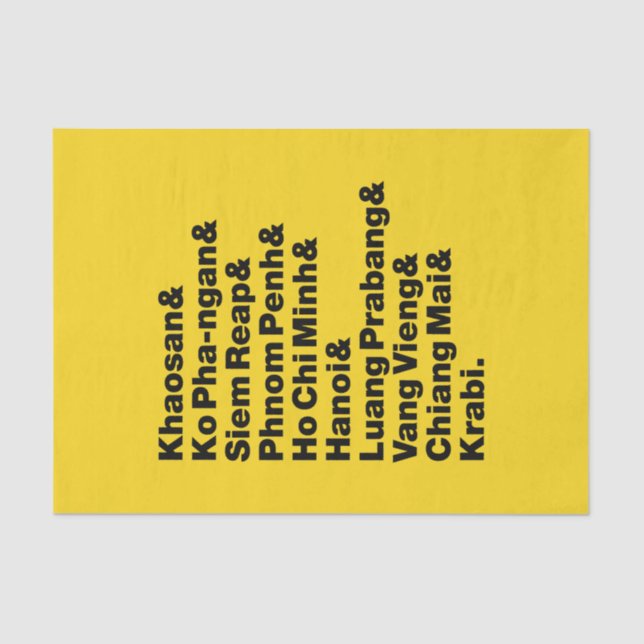 Papel De Seda Trilha / Circuito de Banana Pancake (Frente )