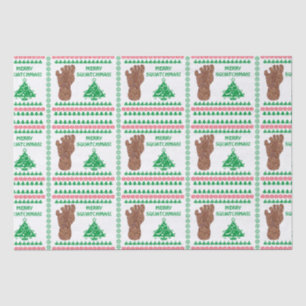Papel De Seda Trilha Squatchmas alegre Bigfoot de Z Sasquatch