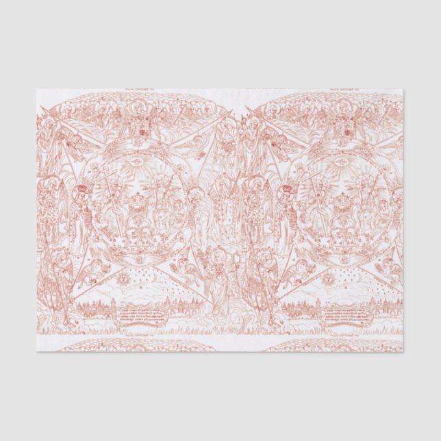 Papel De Seda Trindade Santa em Glória (Frente )