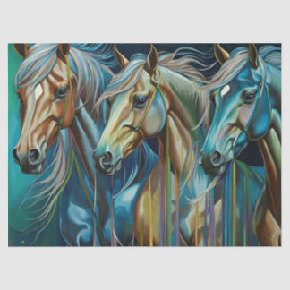 Papel De Seda Trio de Cavalos