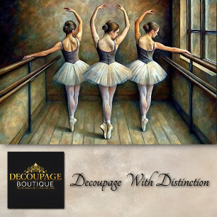 Papel De Seda Trío Elegante Dança Bailarina Decoupage