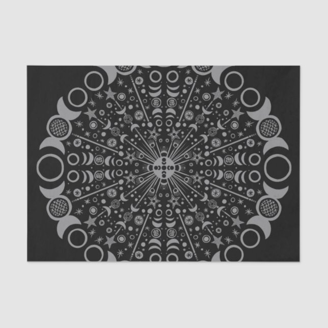 Papel De Seda Triple Moon Mandala (Frente )