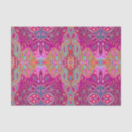 Papel De Seda Trippy Abstrato Magenta - Arco-íris Magenta - Colo