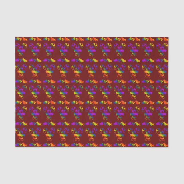 Papel De Seda Trippy Holly Canes (Frente )