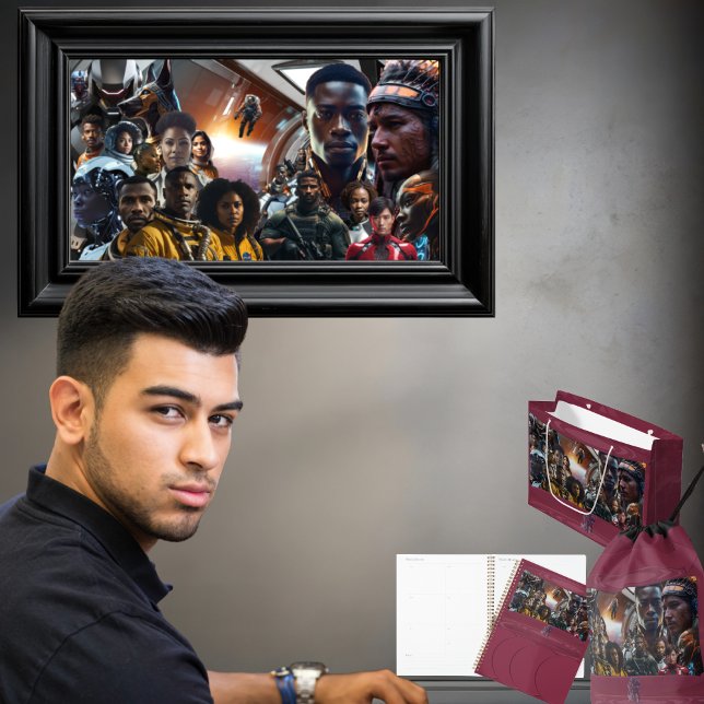 Papel De Seda Tripulação Sekhmet (Get the full "Sekhmet Starship" collection at  https://bit.ly/BlackFutureZazzle)