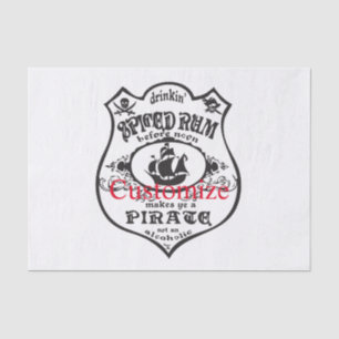 Papel De Seda Troço_Troço Do Troço De Bebida Pirata De Rum