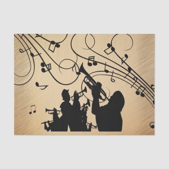 Papel De Seda Trompete Seção Música Russa (Frente )
