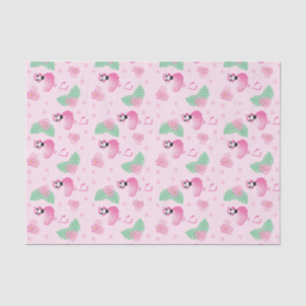 Papel De Seda Tropics Flamingo Bird Flower Rosa claro