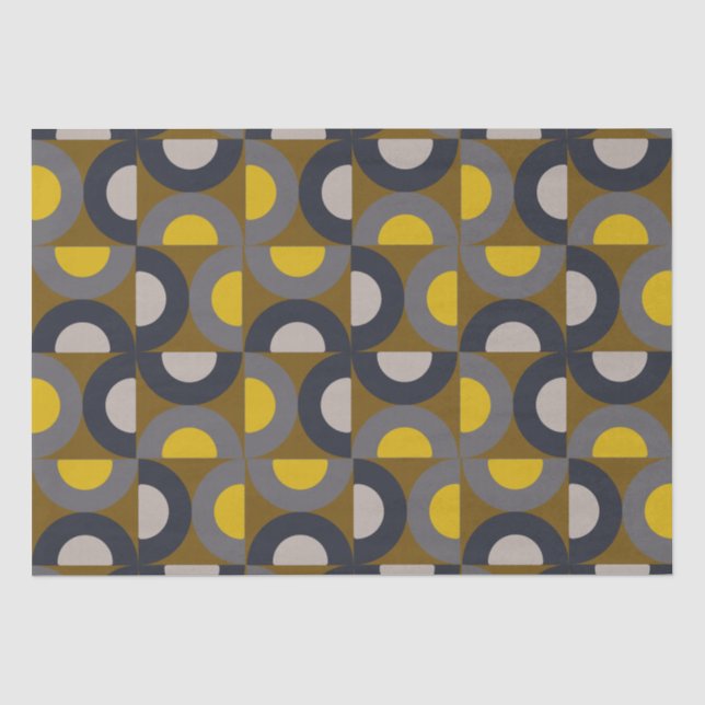 Papel De Seda Trovão de Mostarda de Bronze Moderno do Século méd (Frente )