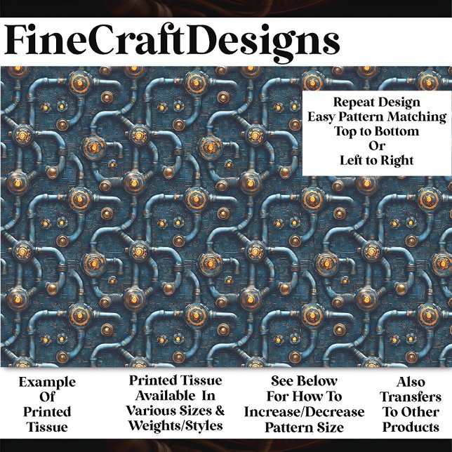 Papel De Seda Tubagens Estampunk Industriais Padrão BM2 Decoupag (Criador carregado)