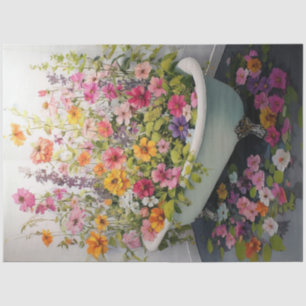 Papel De Seda Tubo De Pé De Pé De Vintage De Decoupage Selvagens