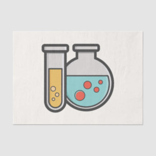 Papel De Seda Tubo de teste de química e copo