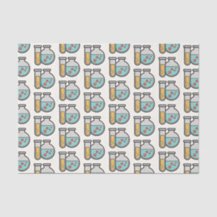 Papel De Seda Tubo de teste de química e padrão do copo